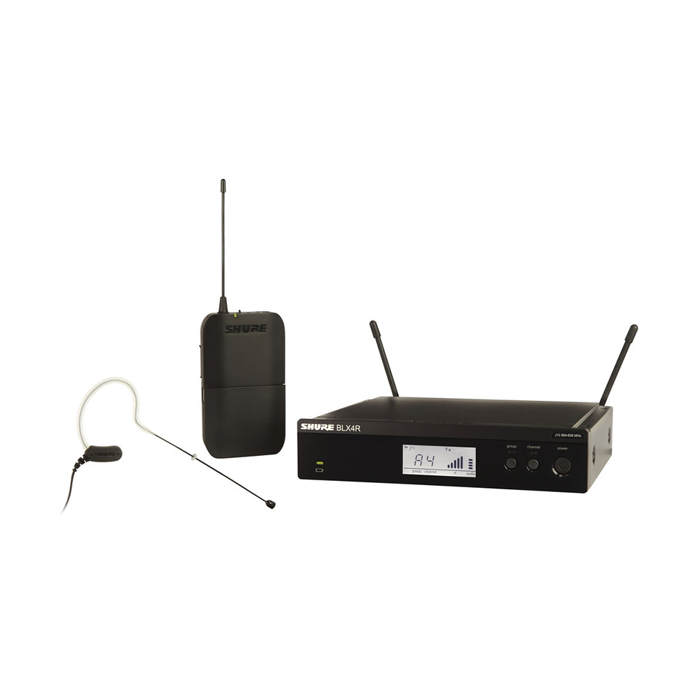 Système sans fil avec microphone serre-tête SHURE BLX14R/MX53 avec micro MX153 (H10)