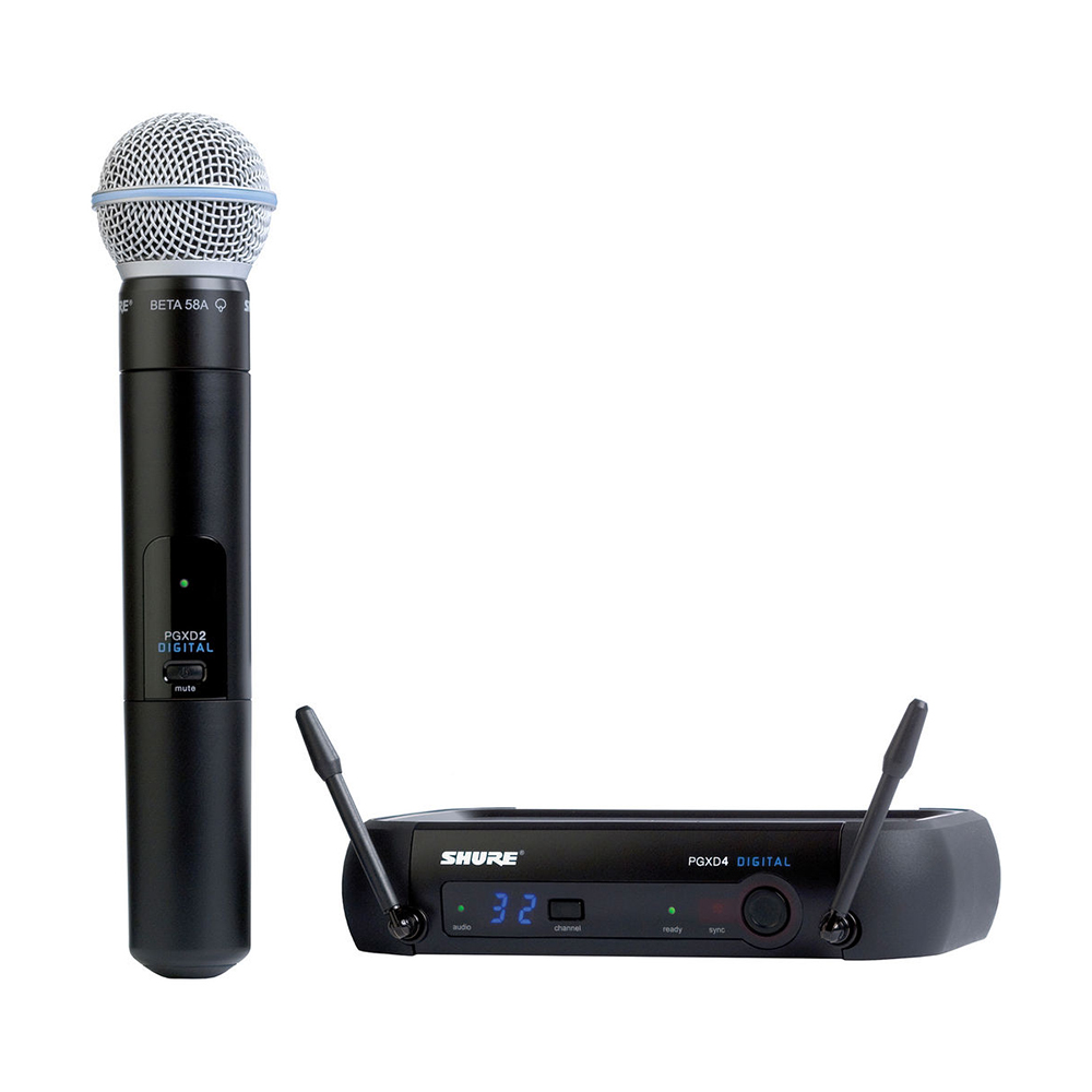 ystème de microphone sans fil à main de la série numérique SHURE PGXD avec capsule SM58
