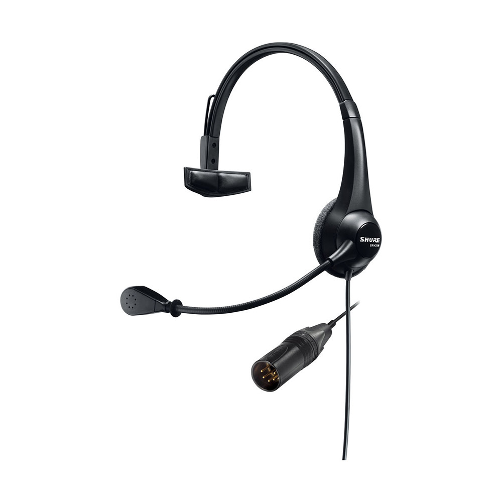 SHURE BRH31M-NXLR5M Casque léger unilatéral de radiodiffusion avec câble Neutrik 5 broches XLR-M