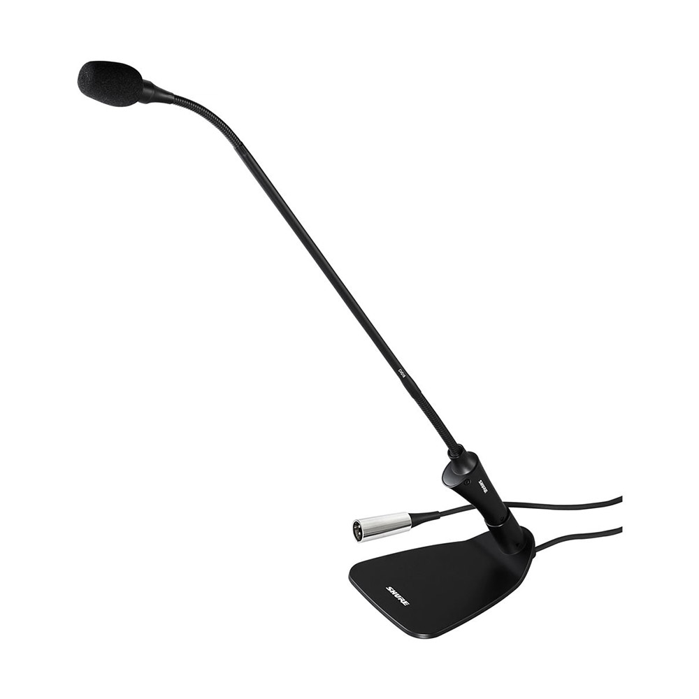 Microphone à col de cygne SHURE CVG18D-BC de 18 pouces avec base de bureau intégrée