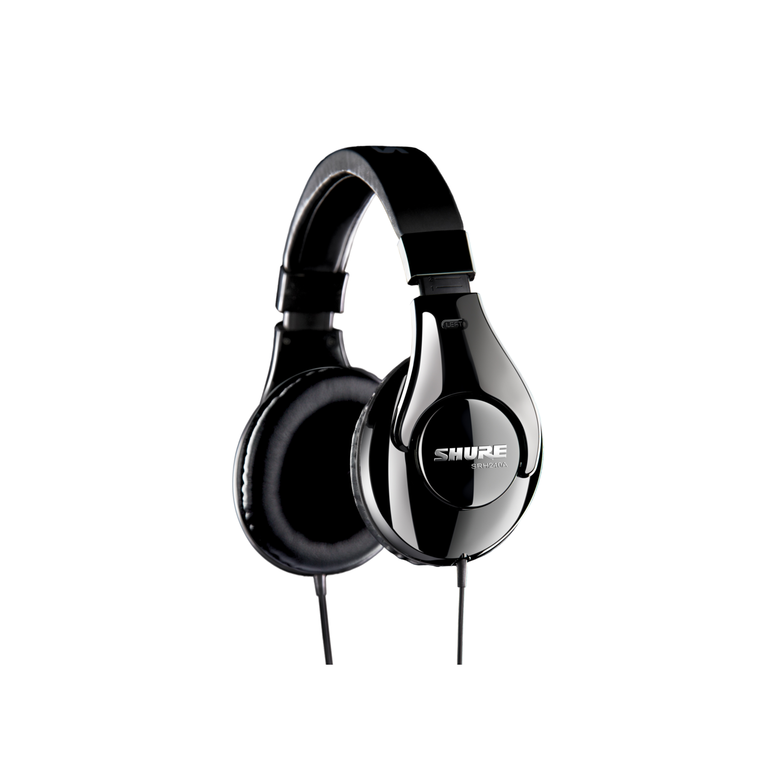 SHURE SRH240A-BK Closed-Back Professional Headphones, Black