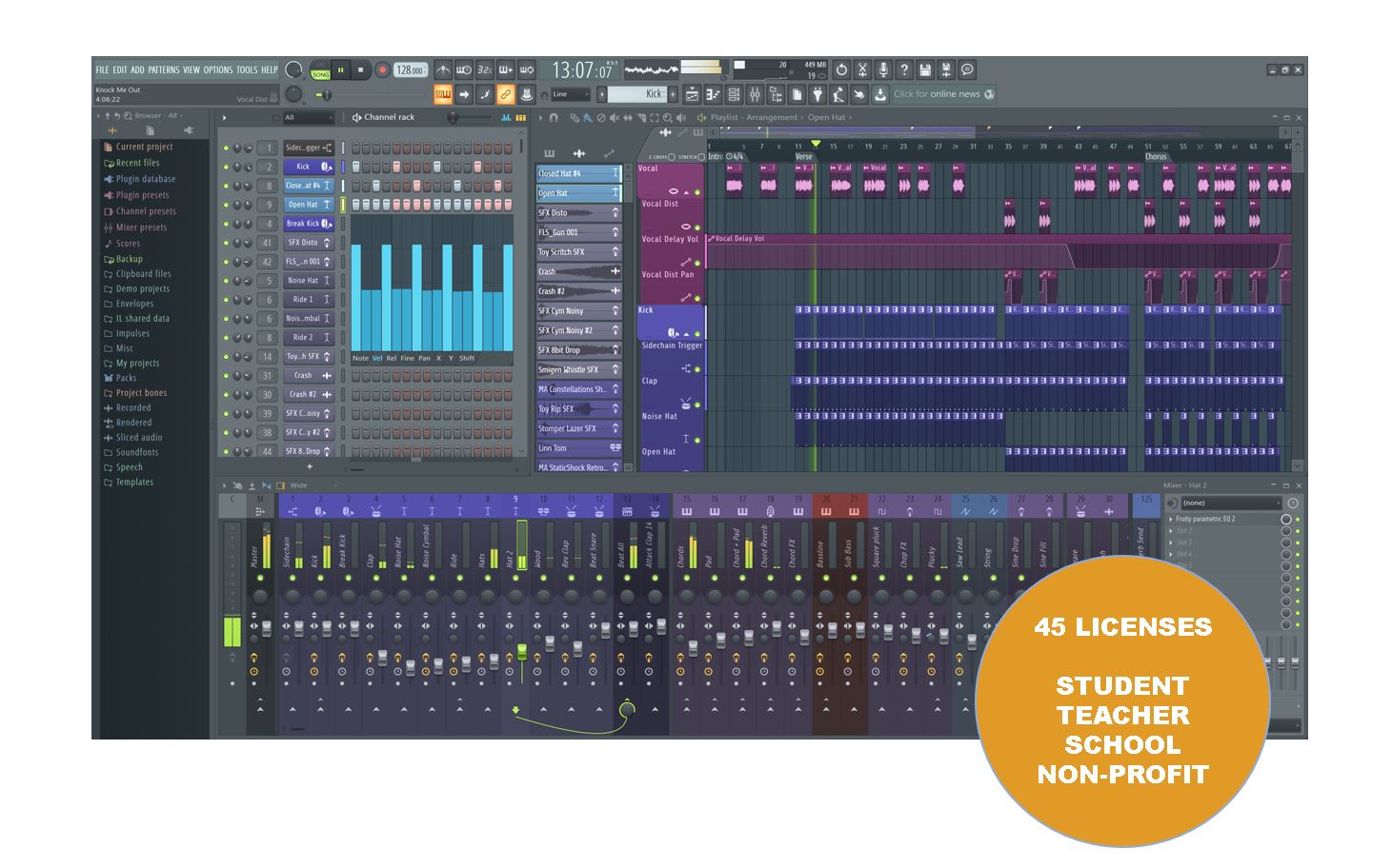 FL Studio 2024 Signature Bundle Licence éducative 45 places