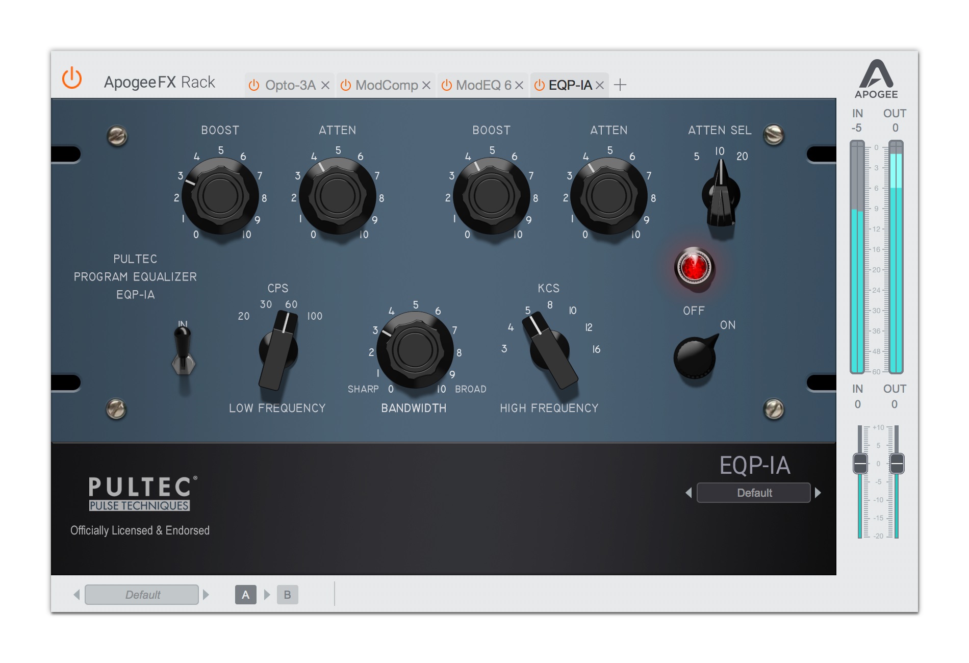 APOGEE FX Plugins - Égaliseur programmatique Pultec EQP-1A (Téléchargement numérique uniquement)