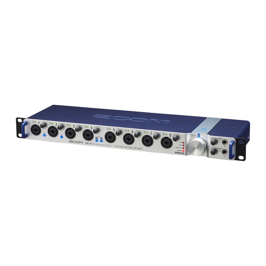 nterface audio Thunderbolt ZOOM TAC-8 - 18 entrées et 20 sorties | 24 bits / 192 kHz | Latence ultra faible | 8 préamplis mi...