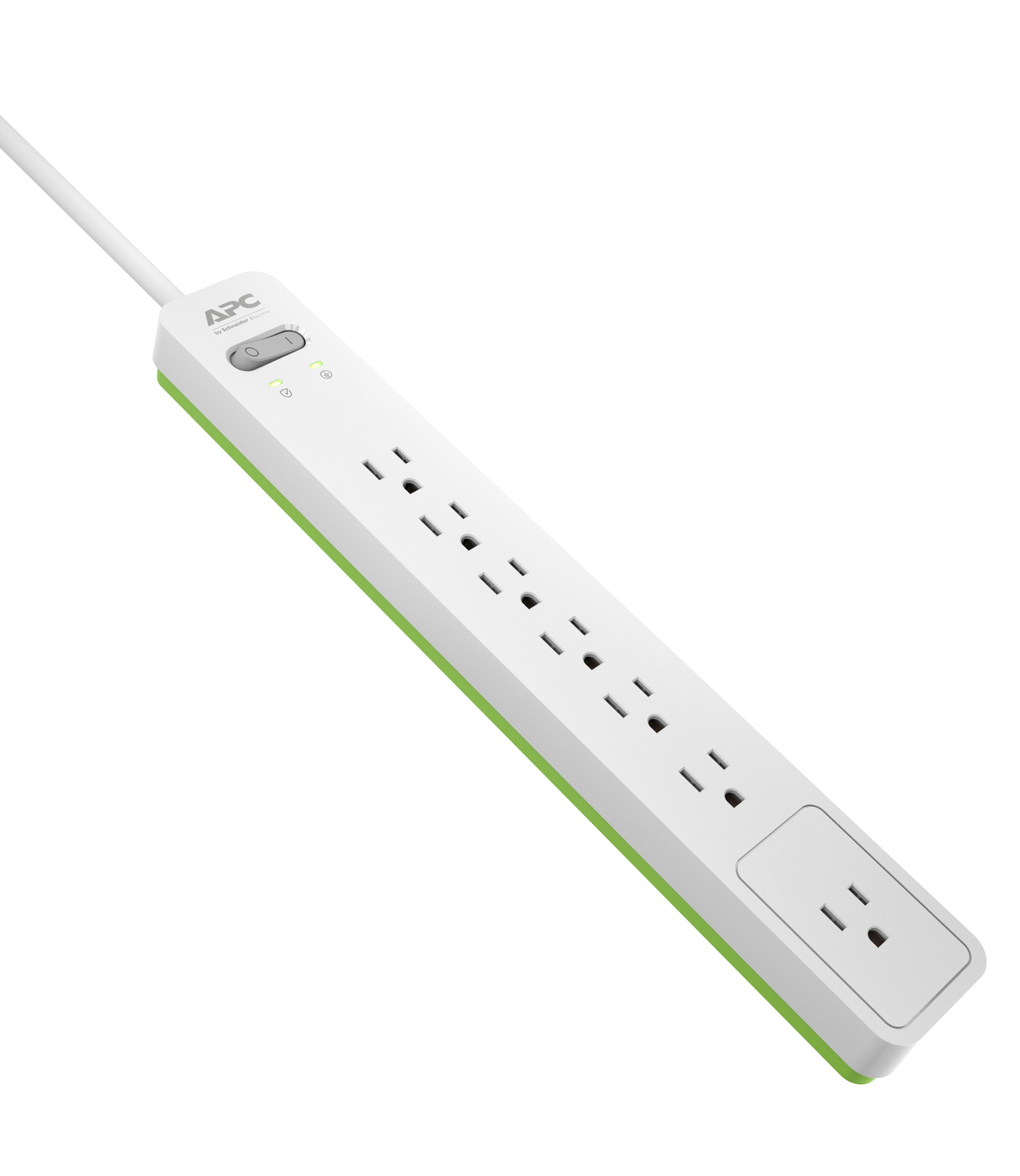APC PE76W SurgeArrest 7-Outlets Surge Protector -  1440-Joules White (PE76W) - 6-feet Power Cord(Open Box)