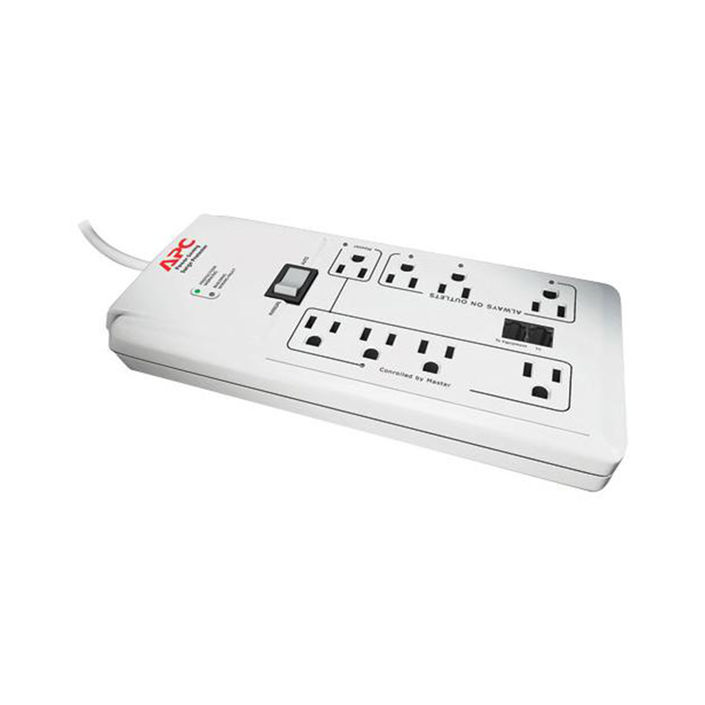 APC P8GT 8 Outlets 120V Power-Saving Home/Office Surge Arrest with Phone Protection