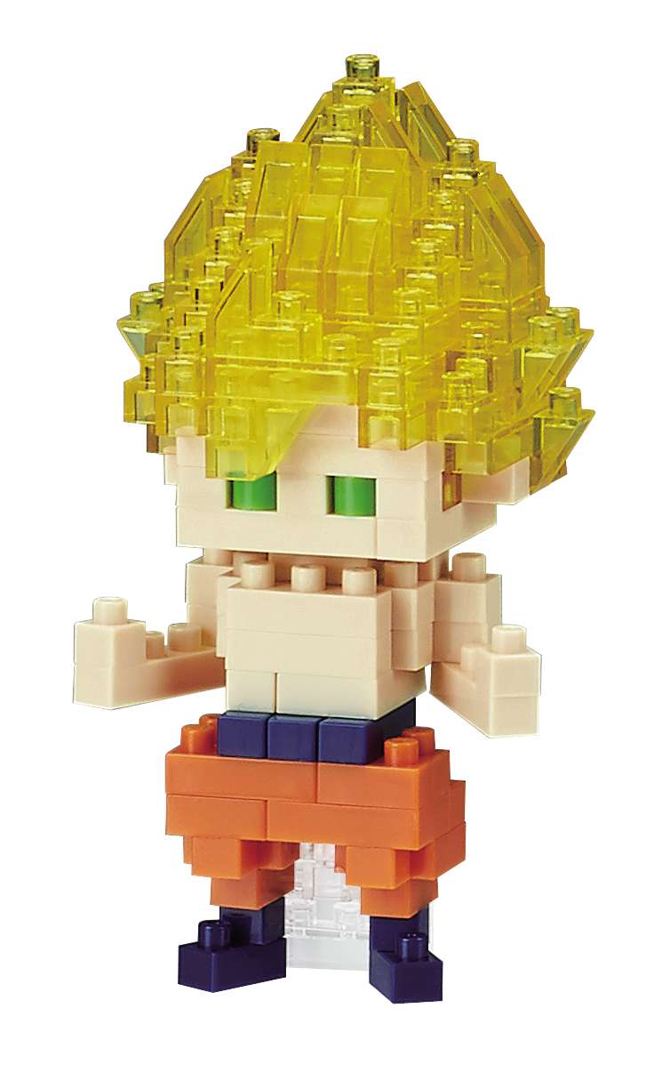 Nanoblock Character Collection Series, Son Goku Super Saiyan 'Dragon Ball Z' | Building Blocks | Fit & Snap By Hand!