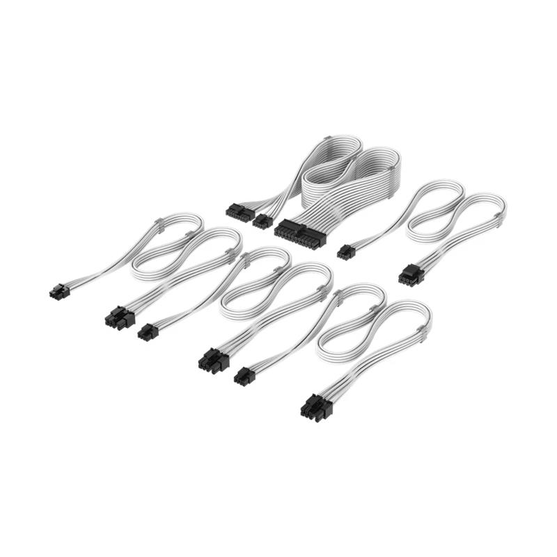CORSAIR Kit de démarrage de câbles d'alimentation Elite Premium, Blanc(Open Box)