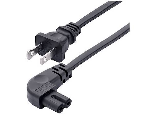 StarTech.com 6ft (1.8m) Laptop Power Cord, NEMA 1-15P to Right Angle C7, 7A 125V, 18AWG, Laptop Charger Cable, Replacement Powe