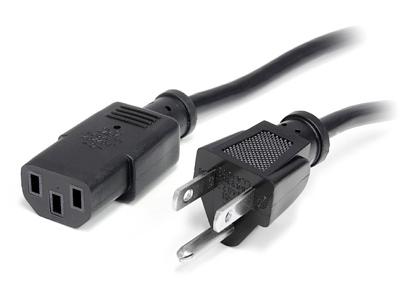 Câble d'alimentation pour ordinateur StarTech de 1,8 m (6 pi), NEMA 5-15P vers C13, 10 A 125 V, 18 AWG, homologué UL