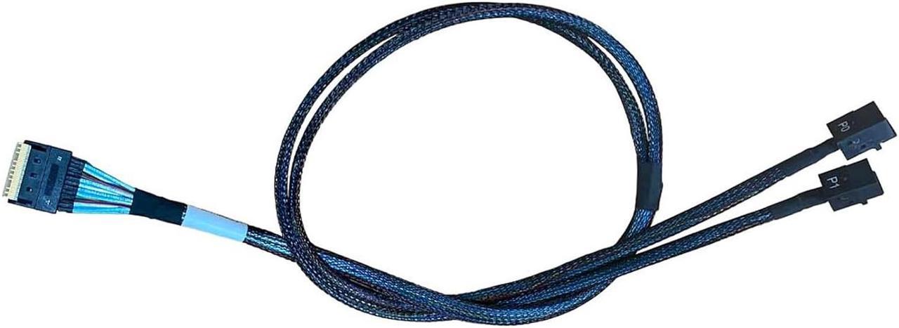 LSI Logic CB 05-60002-00 Broadcom x8 SFF-8654 to 2x4 SFF-8643 SMC 1M White