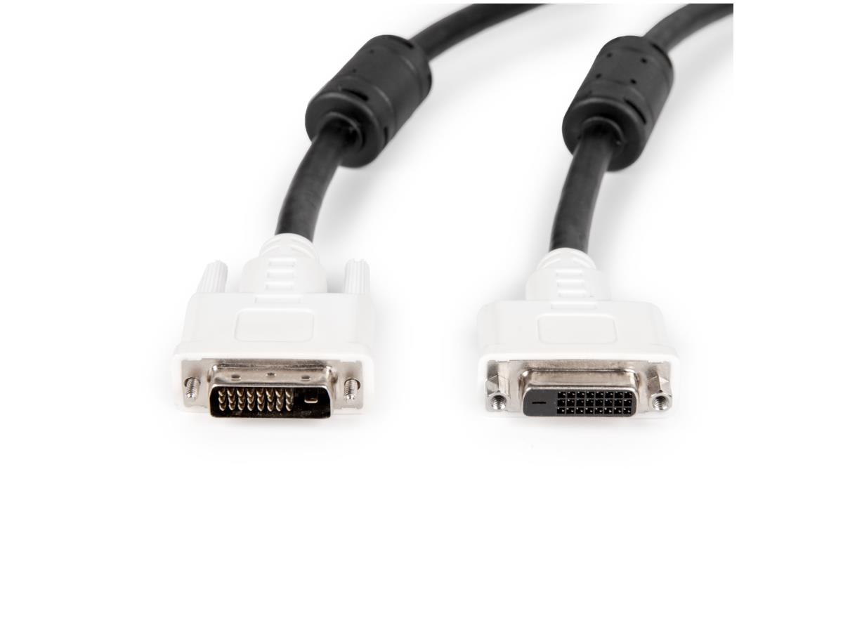 ROCSTOR 10 FT DVI-D DUAL LINK MONITOR EXTENSION CABLE-M/F-DVI-D (25 PIN) MALE-DVI-D (25 PIN) FEMALE -FERRITE CORE ELIMINATES EM