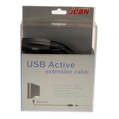 iCAN USB2.0 Active Extension Type A Male to Female - 15 m (50ft)(Open Box)