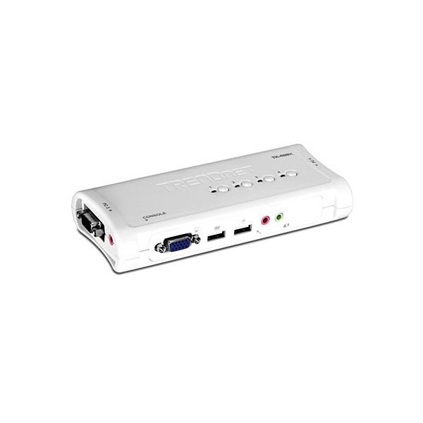 TRENDNET (TK-409K) 4-Port USB KVM Switch Kit with Audio(Open Box)