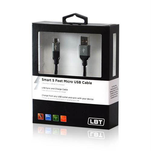 LBT Micro USB 5ft USB Knitted Cable