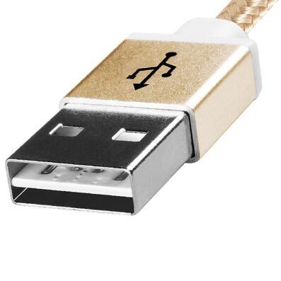 ADATA Woven Metallic Braided Micro USB Cable, Gold(Open Box)