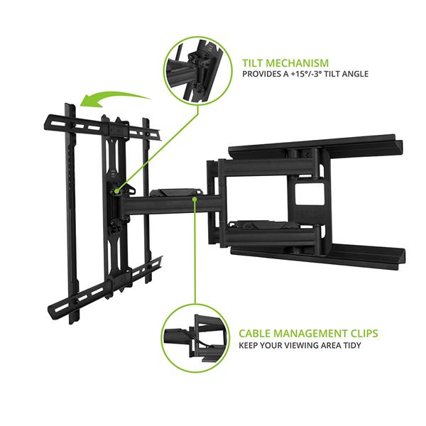 KANTO PDX650 Full Motion TV Mount for 37" - 75" TVs