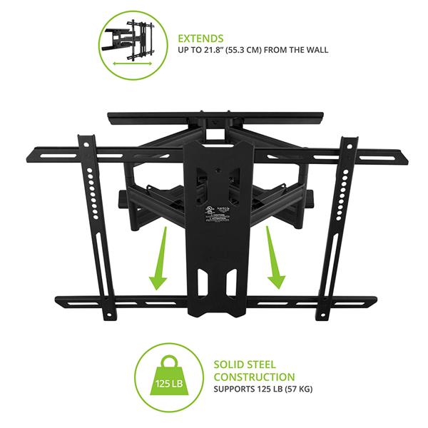 KANTO PDX650 Full Motion TV Mount for 37" - 75" TVs