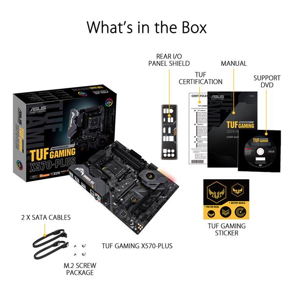 ASUS TUF GAMING X570-PLUS AMD AM4 X570 ATX gaming motherboard