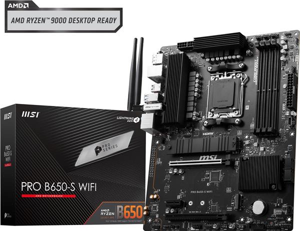 MSI PRO B650-S WiFi ProSeries Motherboard Supports AMD Ryzen 7000