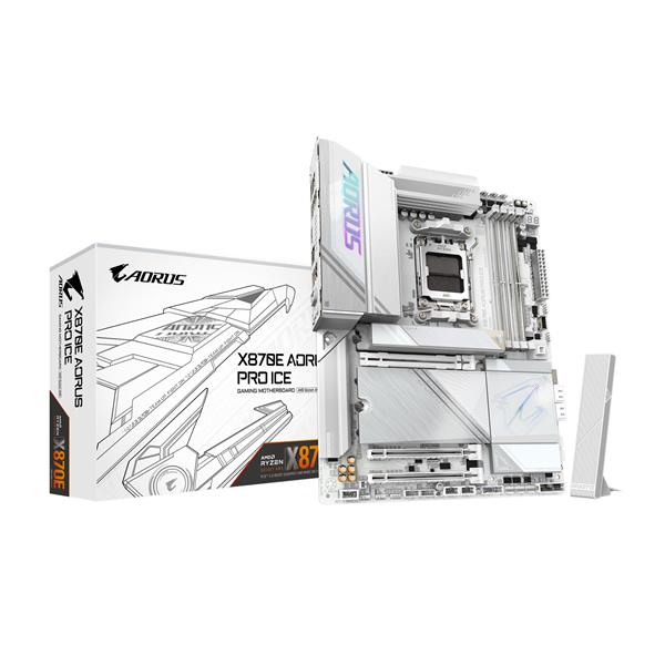 GIGABYTE X870E AORUS PRO ICE AMD AM5 LGA 1718 Motherboard, ATX, DDR5