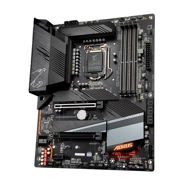 GIGABYTE Z590 AORUS ELITE AX LGA 1200 10th/11th Gen DDR4 Dual channel ATX Motherboard Direct 12+1 Phases Power, 3x M.2, Wi-Fi 6 AX201, USB Type-C(Open Box)