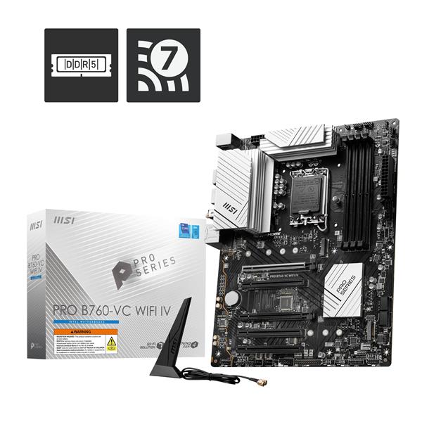 MSI PRO B760-VC WIFI IV, Intel B760 ATX LGA 1700, Supports 12th/13th