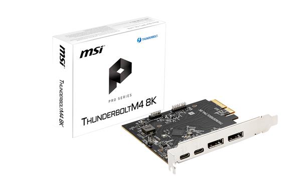 MSI THUNDERBOLTM4-8K PCIe 3.0x4 Add-on Card for 2 Thunderbolt 4(Open Box)