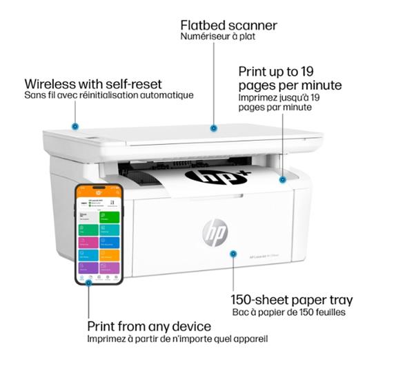 HP LaserJet MFP M139we Wireless All-in-One Monochrome Laser Printer