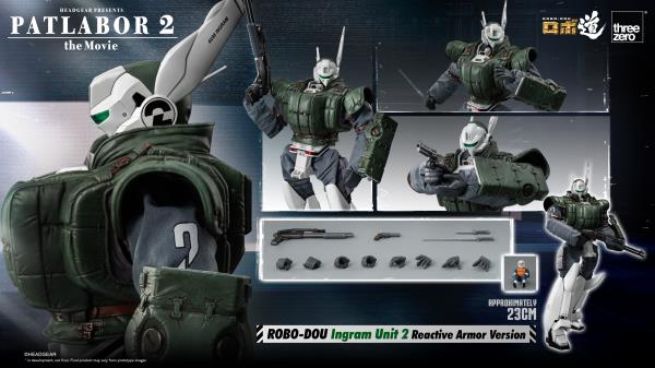 Threezero ROBO-DOU Ingram Unit 2 Reactive Armor Version "Patlabor 2: The Movie " Action Figure