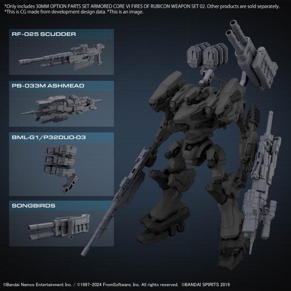 BANDAI 30 Minutes Missions x Armored Core VI Option Parts Set Weapon Set 02 "Armored Core VI Fires of Rubicon" Model kit