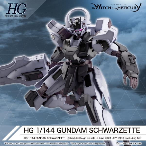 BANDAI Hobby HG #25 1/144 Gundam Schwarzette "Gundam: The Witch from Mercury" Model Kit