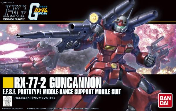 BANDAI Hobby HGUC 1/144 #190 RX-77-2 Guncannon (Revive Ver.) "Mobile Suit Gundam" Model Kit