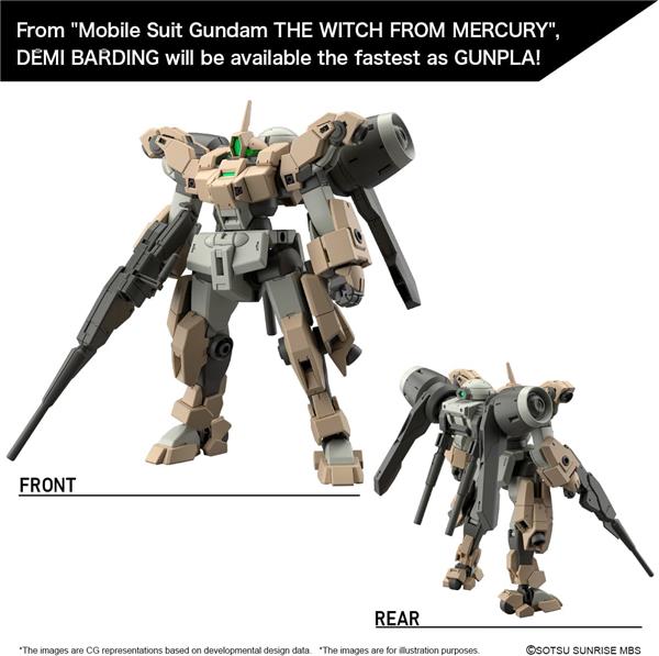 BANDAI Hobby HG #23 1/144 Demi Barding "Gundam: The Witch from Mercury" Model Kit