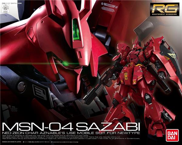 BANDAI Spirits Hobby RG 1/144 #29 MSN-04 Sazabi "Char's Counterattack" Model Kit