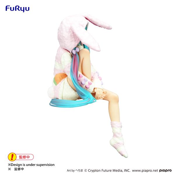 Furyu Corporation Hatsune Miku Rabbit Ear Hood Pajama Noodle Stopper Figure