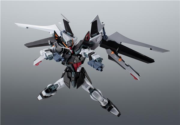 BANDAI Tamashii Robot Spirits GAT-X105E+AQM/E-X09S Strike Noir Gundam Ver. A.N.I.M.E. "Gundam SEED Stargazer" Action Figure