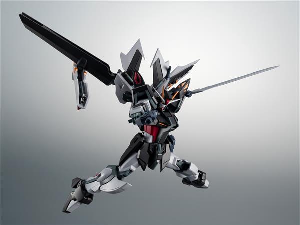 BANDAI Tamashii Robot Spirits GAT-X105E+AQM/E-X09S Strike Noir Gundam Ver. A.N.I.M.E. "Gundam SEED Stargazer" Action Figure