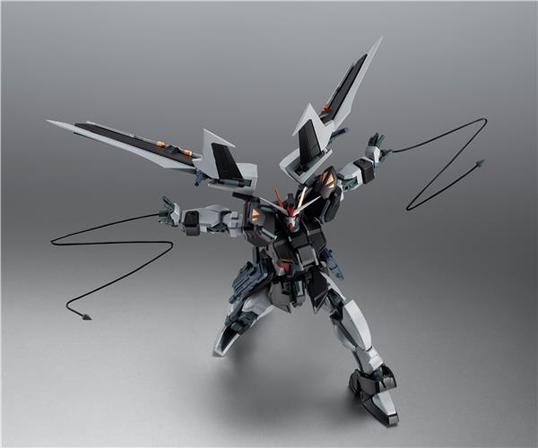 BANDAI Tamashii Robot Spirits GAT-X105E+AQM/E-X09S Strike Noir Gundam Ver. A.N.I.M.E. "Gundam SEED Stargazer" Action Figure