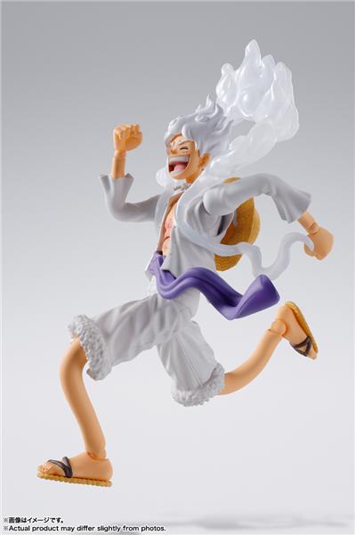 BANDAI Tamashii S.H.Figuarts Monkey.D. Luffy Gear 5 "One Piece" Action Figure (SHF Figuarts)