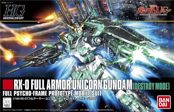 BANDAI Hobby HGUC 1/144 #178 Full Armor Unicorn Gundam (Destroy Mode) 'Gundam UC' Model kit