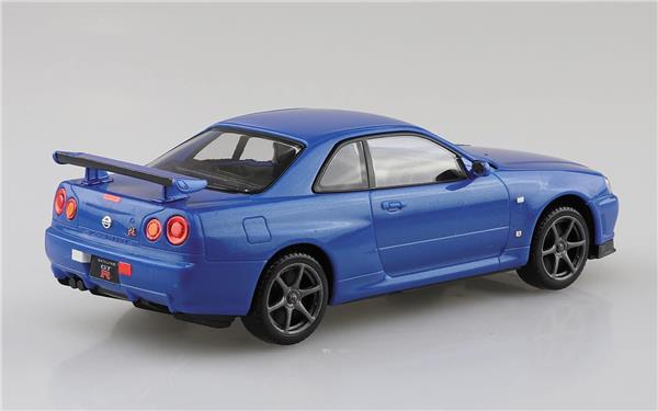 Aoshima 1/32 SNAP KIT #11-A Nissan R34 Skyline GT-R (Bayside Blue) Model Kit