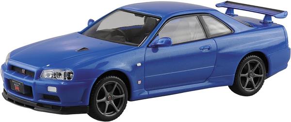 Aoshima 1/32 SNAP KIT #11-A Nissan R34 Skyline GT-R (Bayside Blue) Model Kit