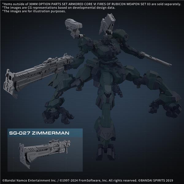 BANDAI 30MM Armored Core VI Option Parts Set Weapon Set 03 "Armored Core VI Fires of Rubicon" Model kit