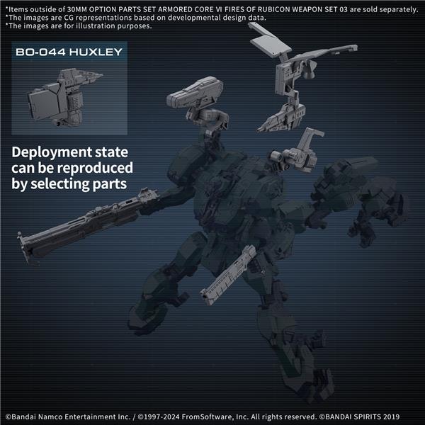 BANDAI 30MM Armored Core VI Option Parts Set Weapon Set 03 "Armored Core VI Fires of Rubicon" Model kit