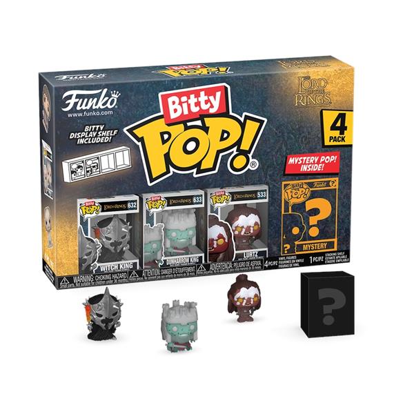 Funko Mystery Bitty POP! 4-Pack: THE LORD OF THE RINGS (Styles May Var