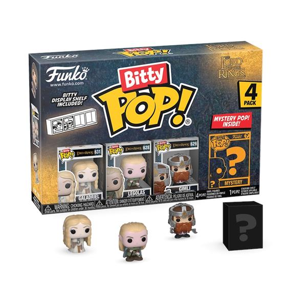 Funko Mystery Bitty POP! 4-Pack: THE LORD OF THE RINGS (Styles May Var