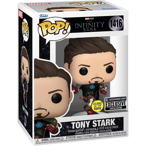 Funko POP! Marvel Iron Man 3 Tony Stark Suit-Up Glow-in-the-Dark #1416 - Entertainment Earth Exclusive