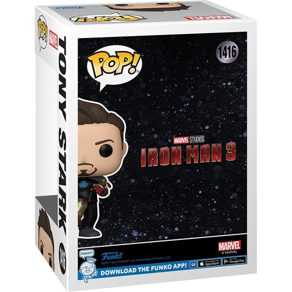 Funko POP! Marvel Iron Man 3 Tony Stark Suit-Up Glow-in-the-Dark #1416 - Entertainment Earth Exclusive