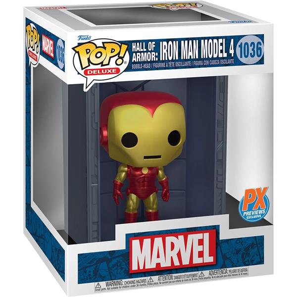 Funko POP! Marvel Iron Man Hall of Armor Iron Man Model 4 Deluxe #1036 - Previews Exclusive